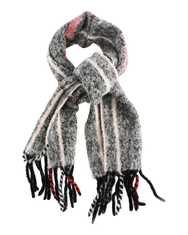Vivienne Westwood Karierter Schal mit Fransen - Grau Grau