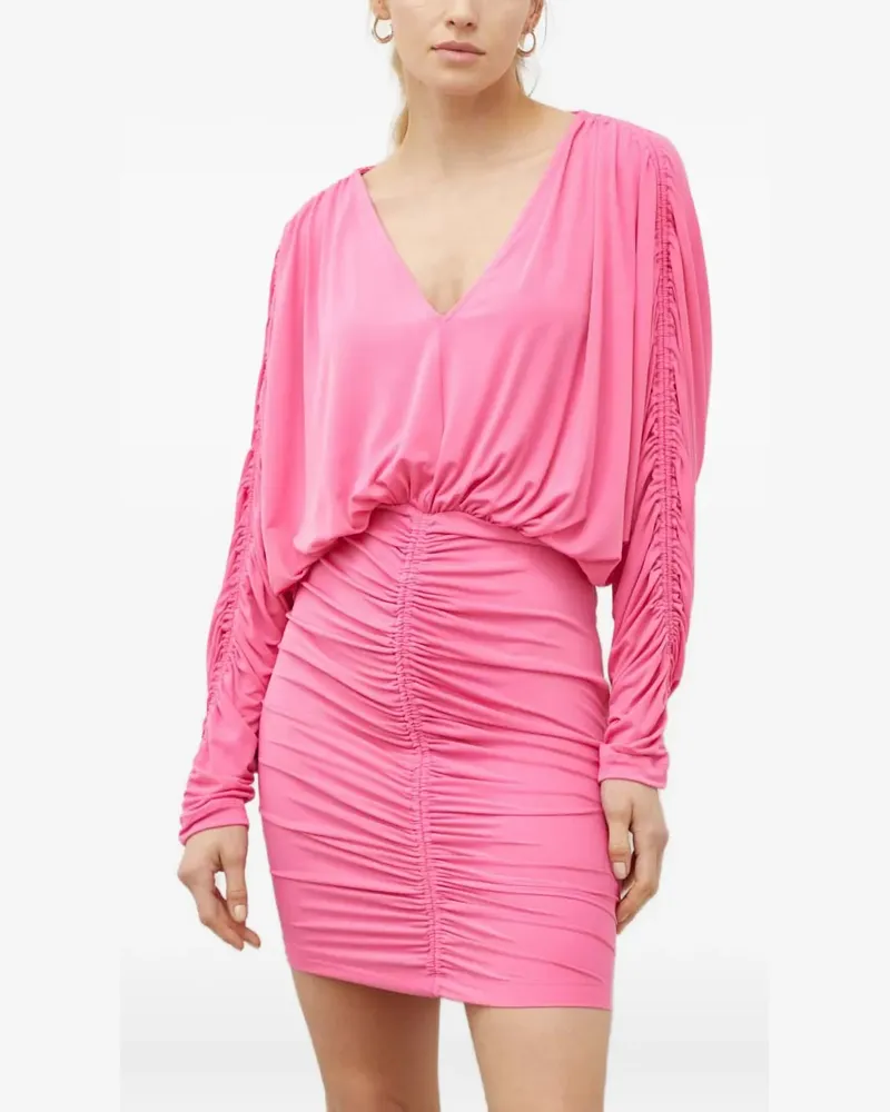 Day Birger et Mikkelsen Minkleid mit V-Ausschnitt - Rosa Rosa