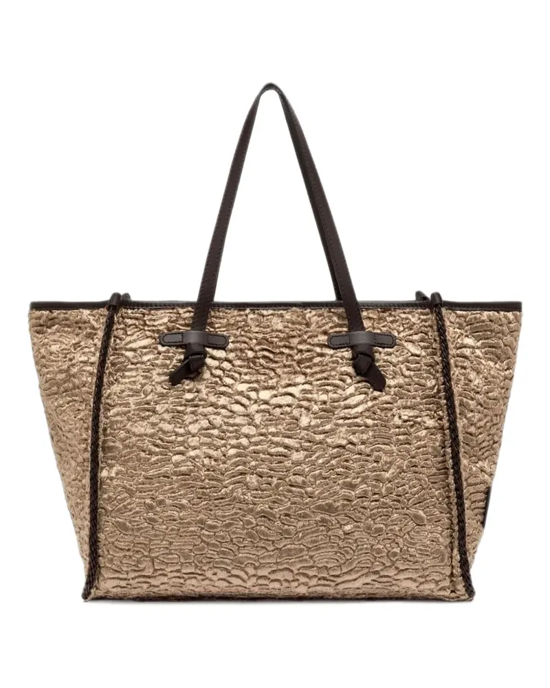 Gianni Chiarini Marcella Schultertasche mit Astrachan-Effekt - Gold Gold