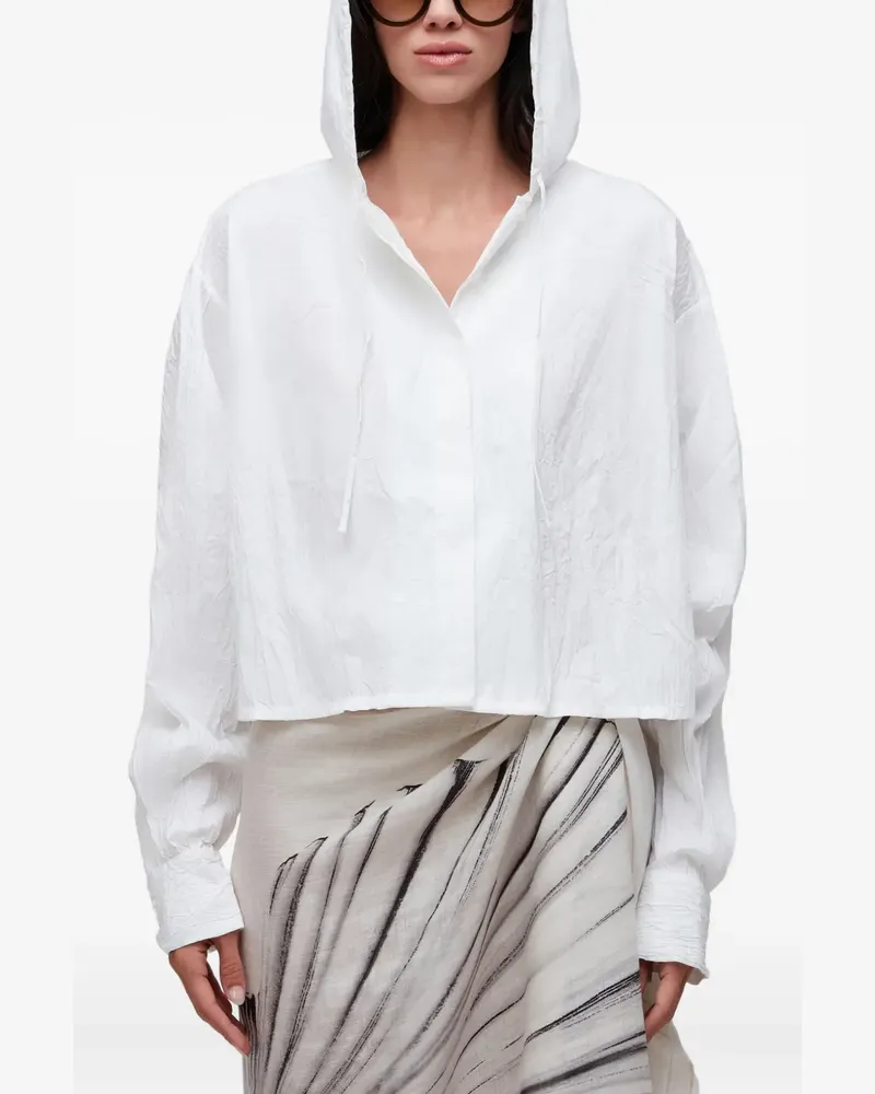 Osklen Cropped-Hoodie - Weiß Weiß
