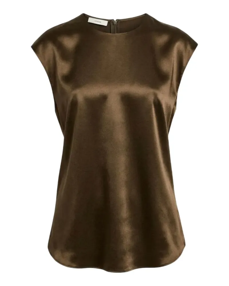 Vince Top aus Satin - Braun Braun