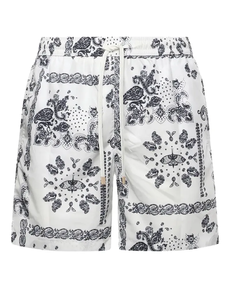 Eleventy paisley-pattern swim shorts - Weiß Weiß