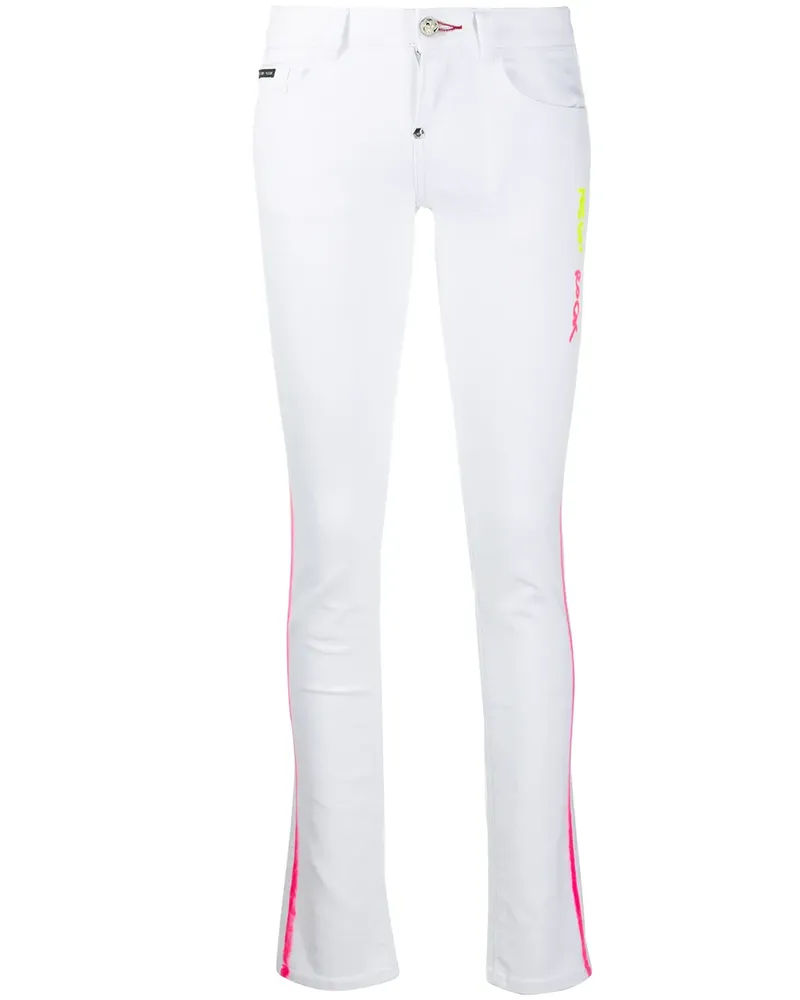Philipp Plein Skinny-Jeans im Neon-Look - Weiß Weiß