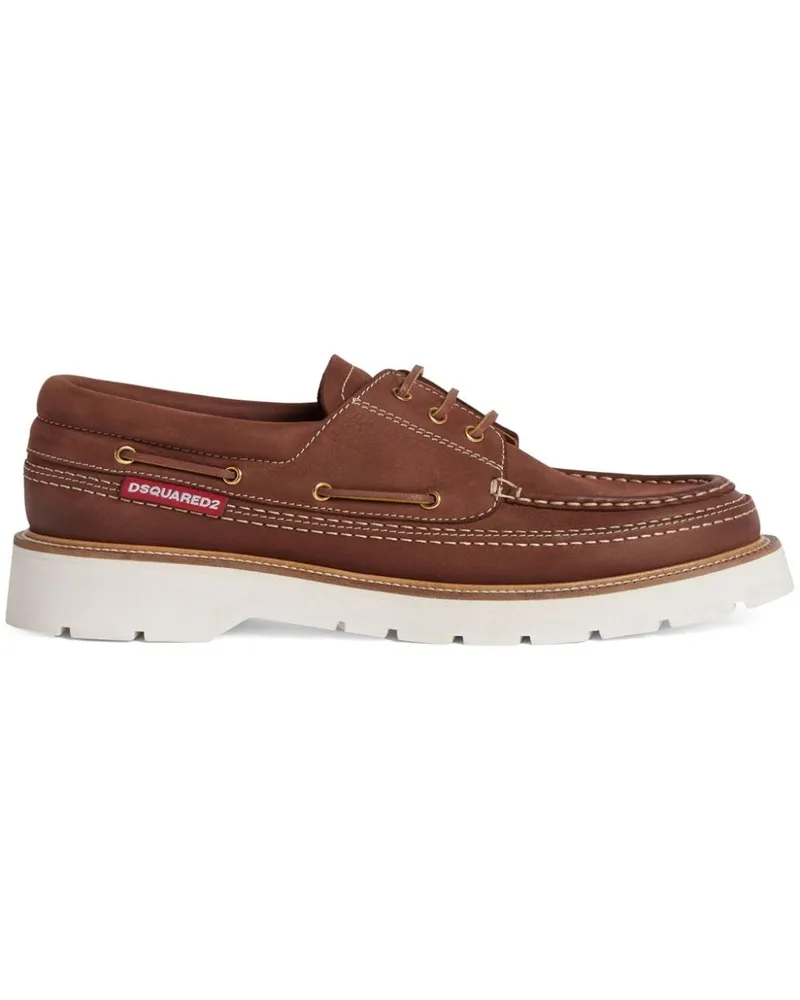 Dsquared2 Segelschuhe mit Schnürung - Braun Braun