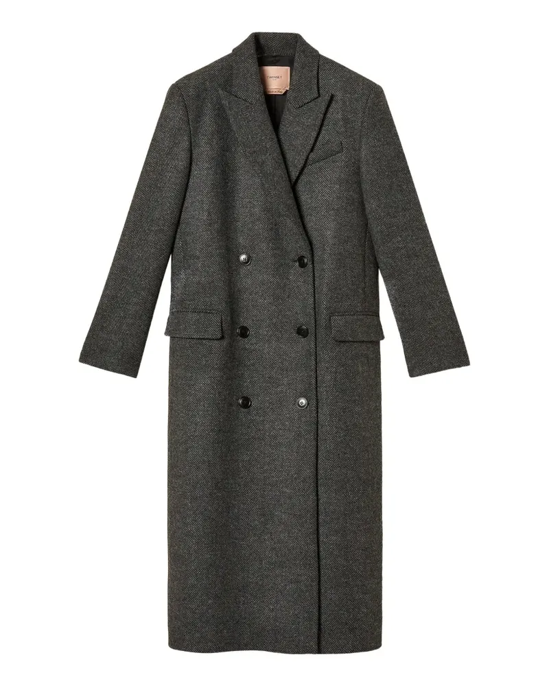 Twin-Set Doppelreihige Jacke - Grau Grau