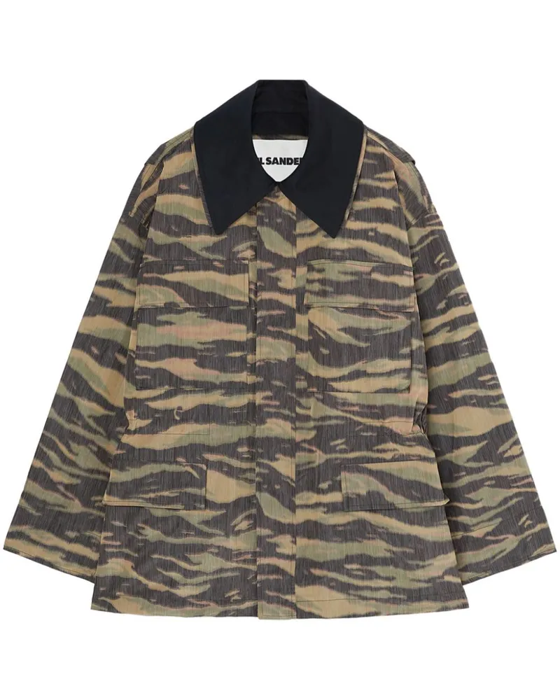 Jil Sander Jacke mit Print - Grün Grün