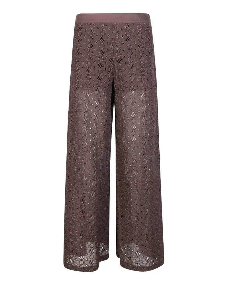 Pinko Hose mit Stickerei - Braun Braun