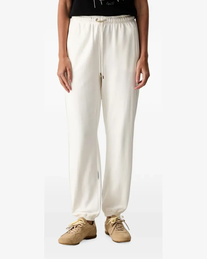 Liu Jo logo-embroidered drawstring track pants - Weiß Weiß