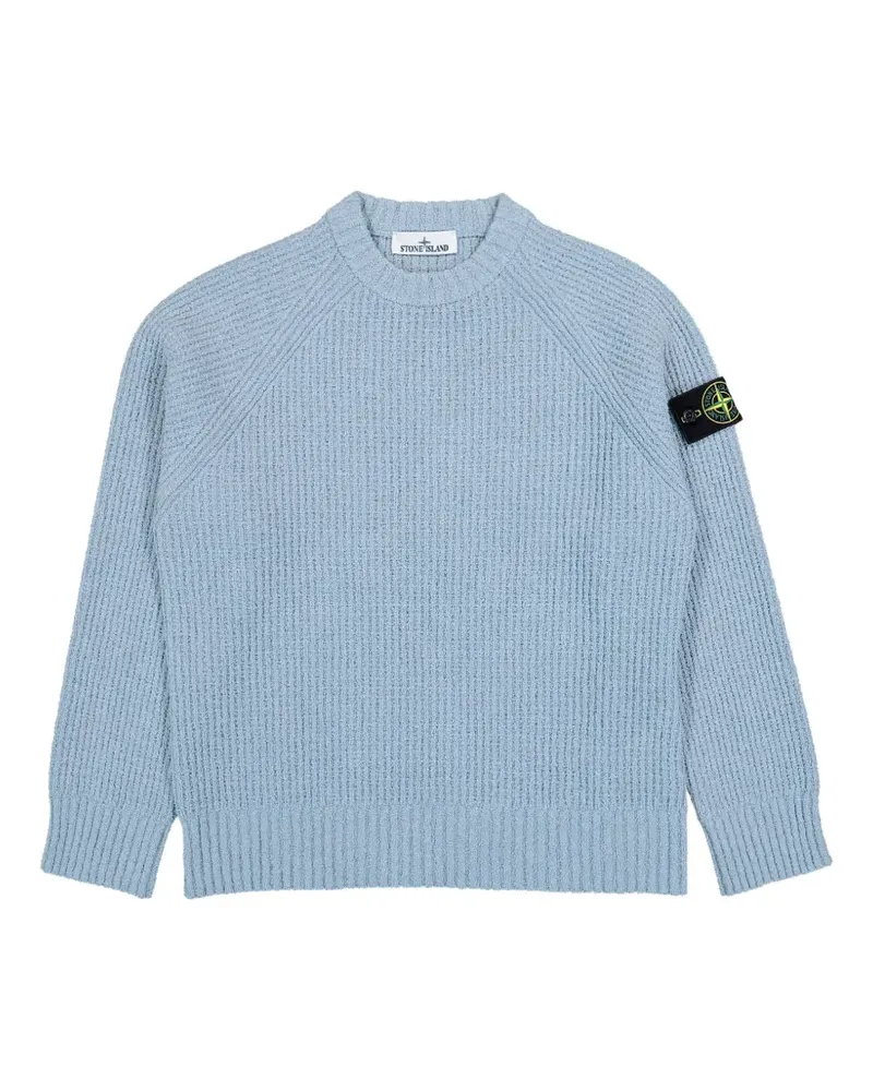 Stone Island ribbed-knit bouclé sweater - Blau Blau