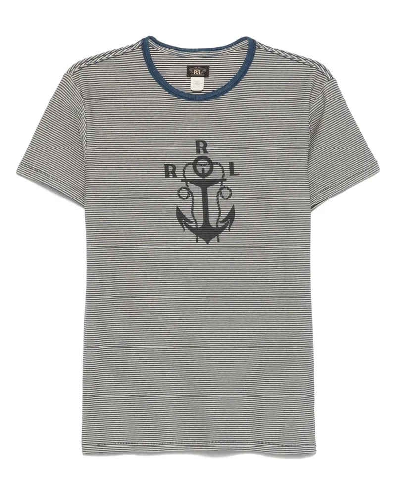 Ralph Lauren Gestreiftes T-Shirt - Blau Blau