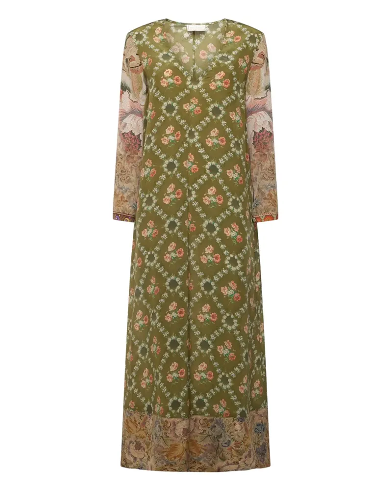 Pierre-Louis Mascia floral-print maxi dress - Grün Grün