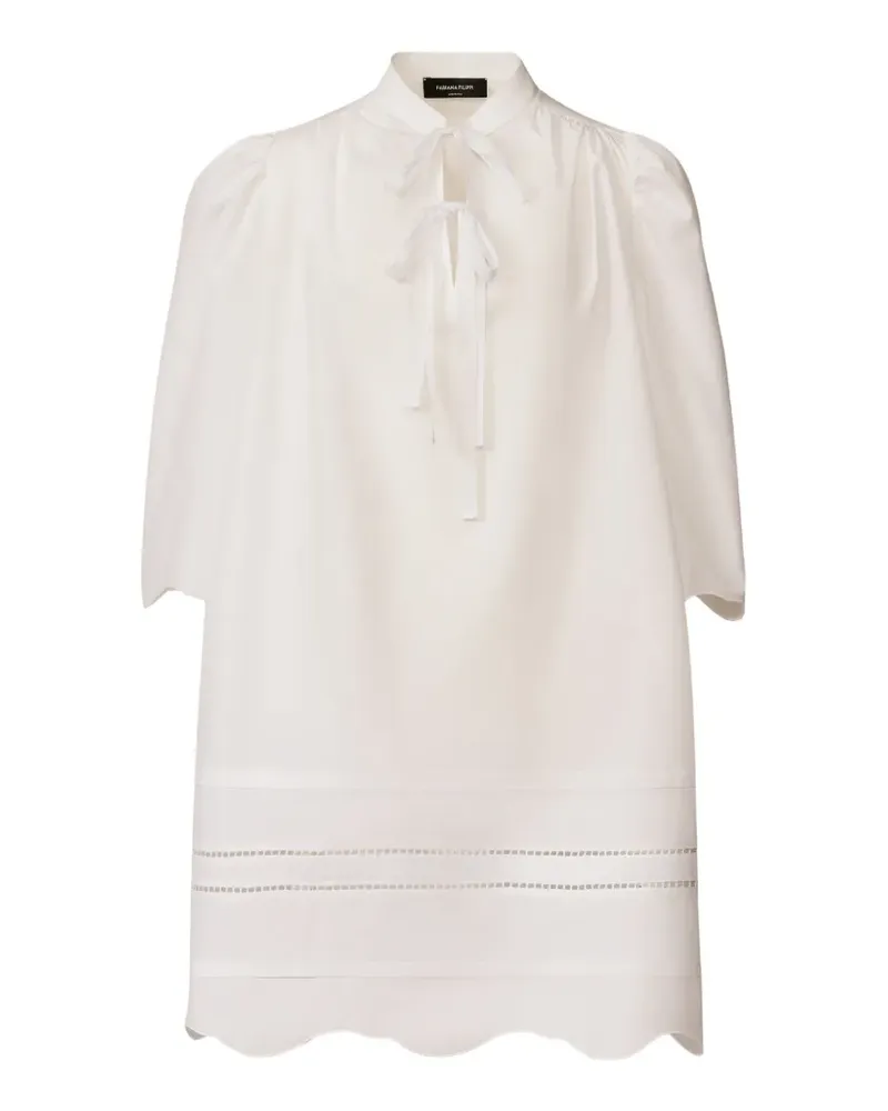 Fabiana Filippi Kleid mit Schleifenkragen - Weiß Weiß