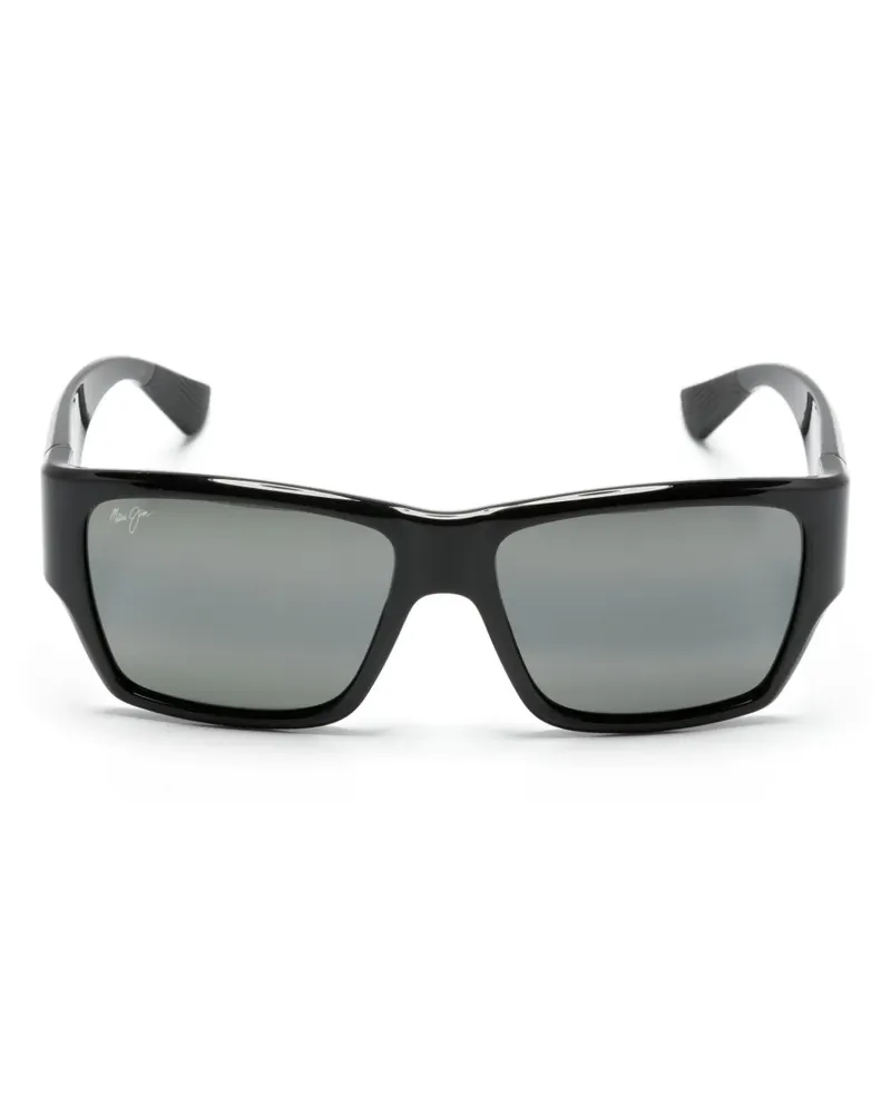Maui Jim Kaolu Sonnenbrille mit eckigem Gestell - Schwarz Schwarz