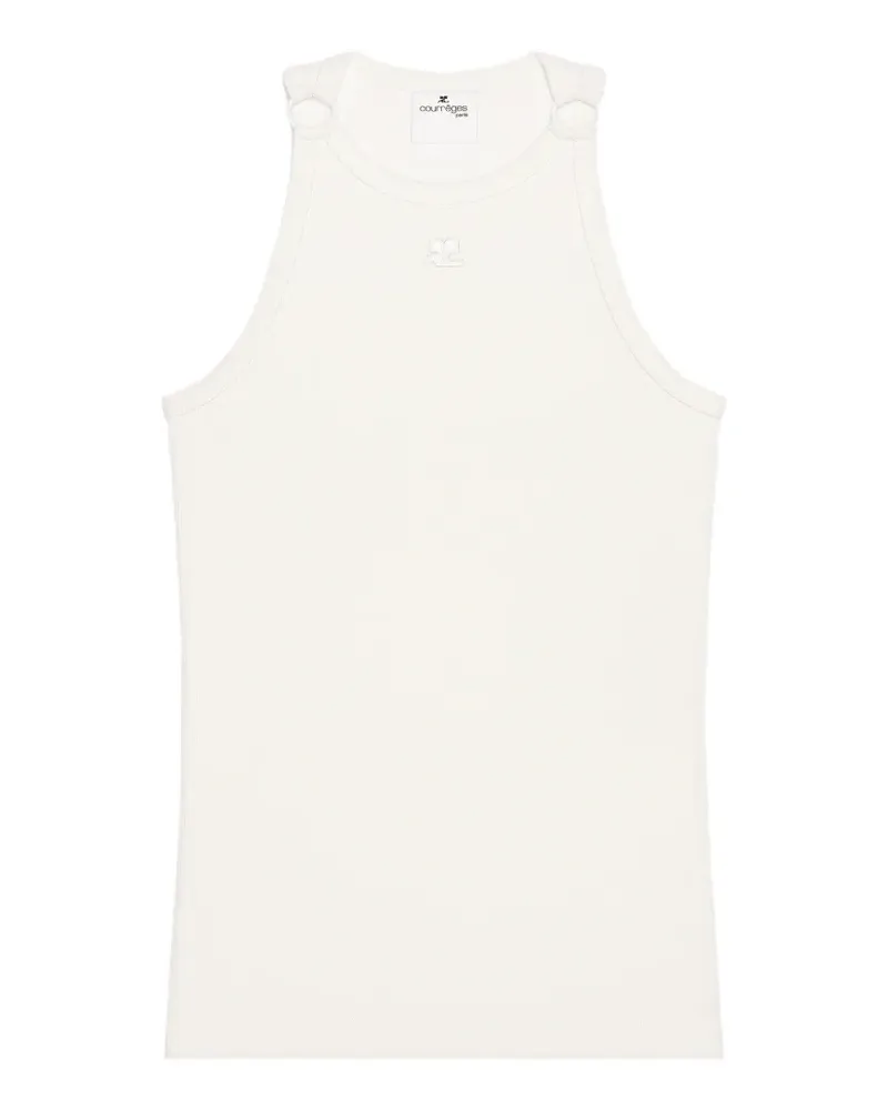 Courrèges Top mit Schnalle - Weiß Weiß