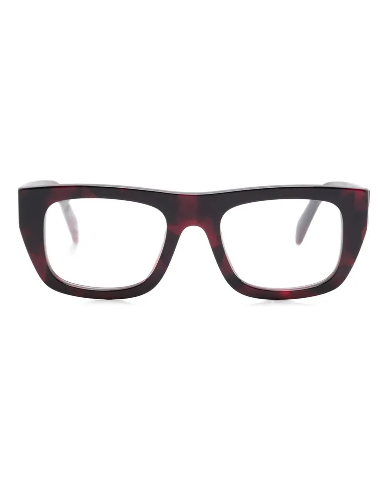 Prada Brille mit eckigem Gestell - Schwarz Schwarz