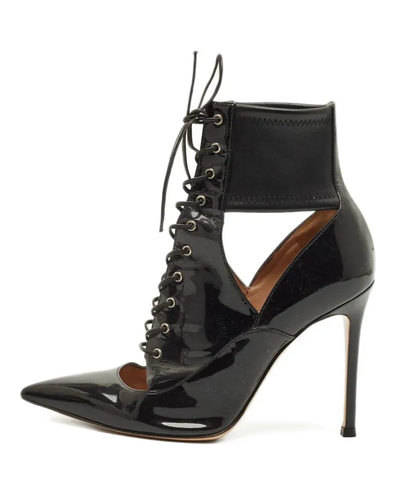 Gianvito Rossi lace-up pointed boots - Schwarz Schwarz