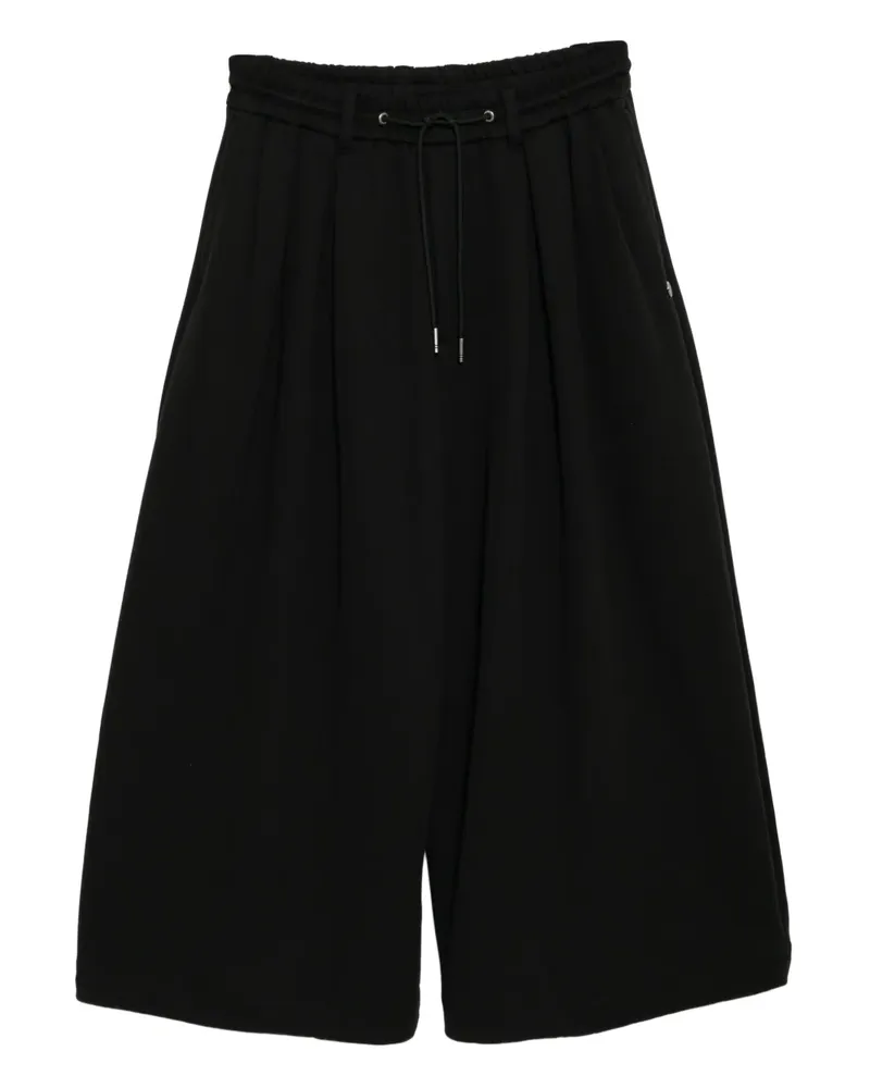 SONGZIO Weite Cropped-Hose - Schwarz Schwarz