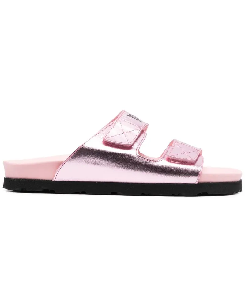 Palm Angels Sandalen mit Logo-Print Rosa