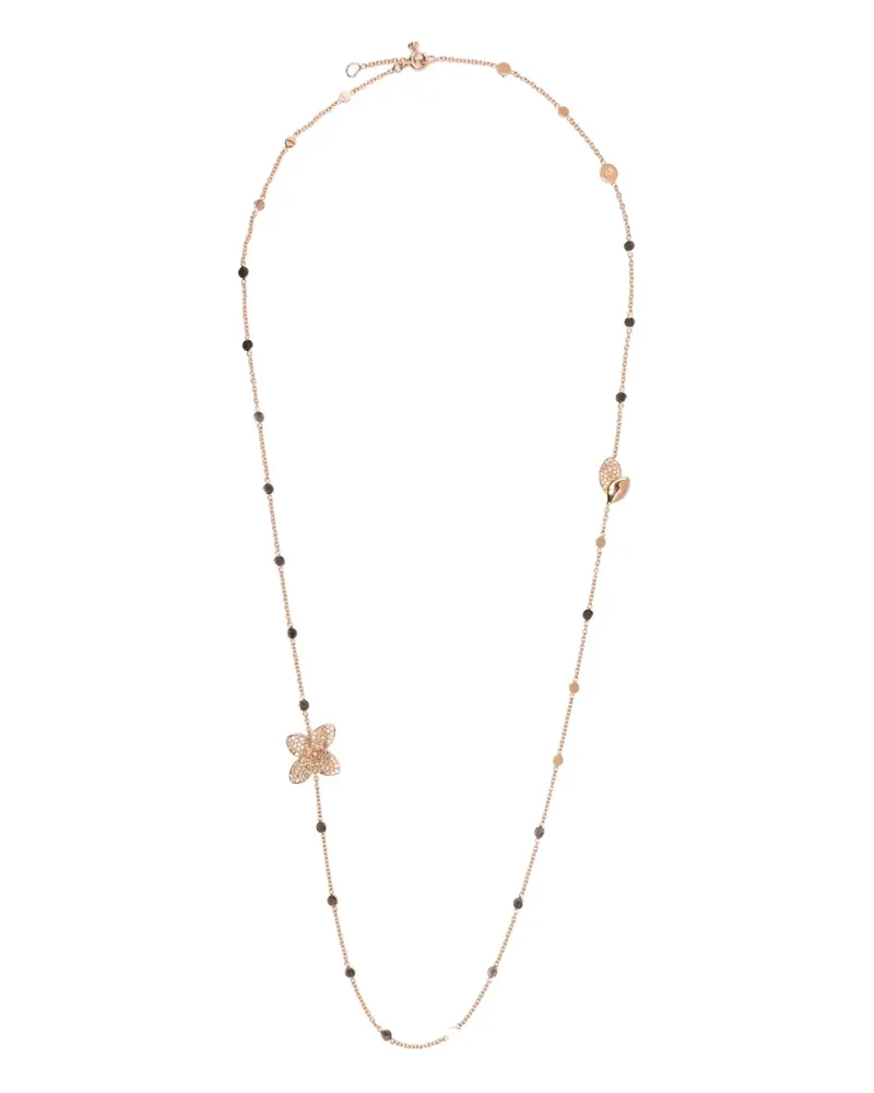 Pasquale Bruni 18kt Giardini Segreti Opera Rotgoldhalskette mit Diamant - Rosa Rosa