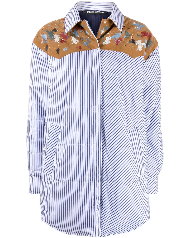Palm Angels Jacke mit Gürtel - Blau Blau
