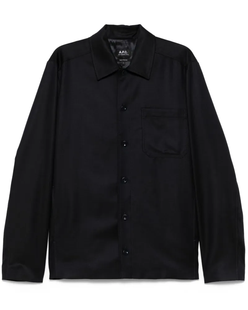 A.P.C. Jeffray Hemdjacke - Blau Blau