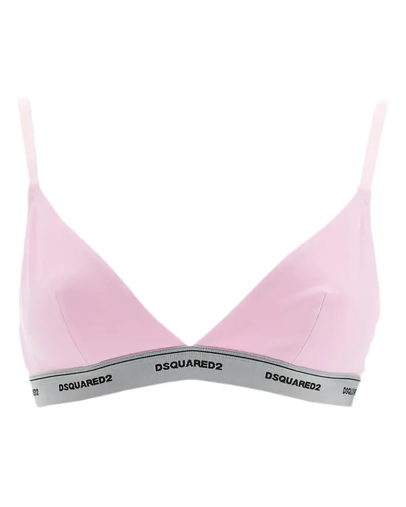 Dsquared2 logo-band bra - Rosa Rosa