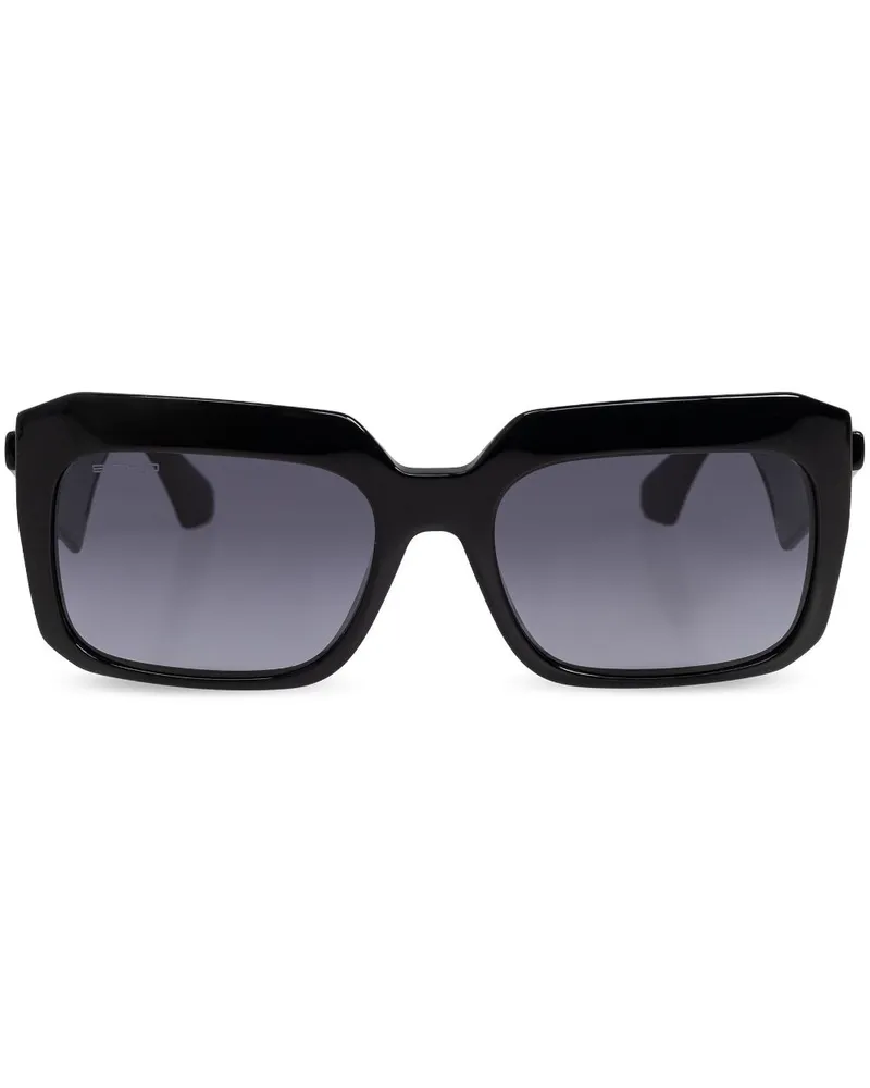 Etro Sonnenbrille mit eckigem Gestell - Schwarz Schwarz