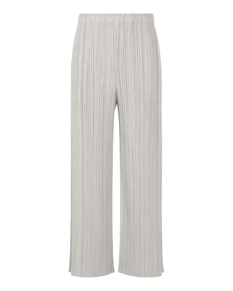 Issey Miyake straight-leg pleated trousers - Grau Grau