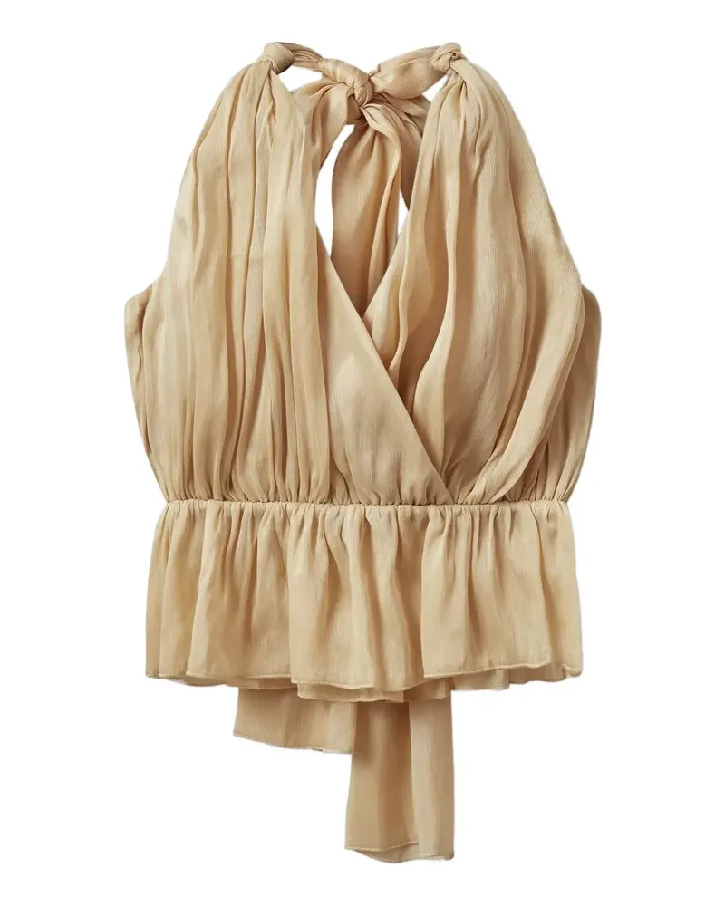The Garment Prince V-neck top - Nude Nude