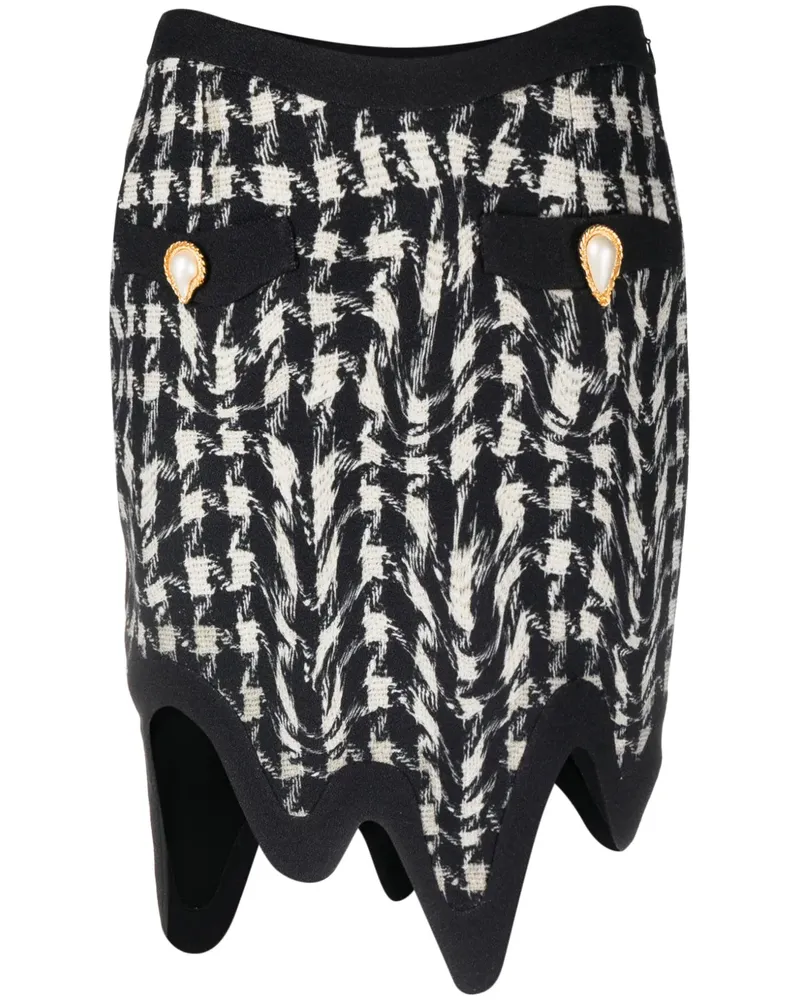 Moschino Asymmetrischer Minirock - Schwarz Schwarz