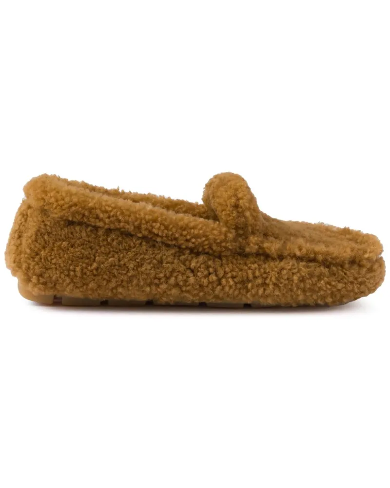 Prada Loafer mit Shearling - Braun Braun