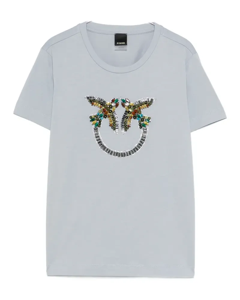 Pinko embellished T-shirt - Blau Blau
