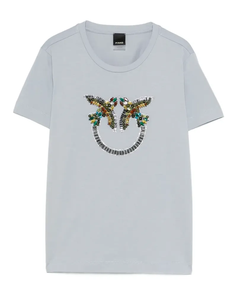 Pinko Verziertes T-Shirt - Blau Blau