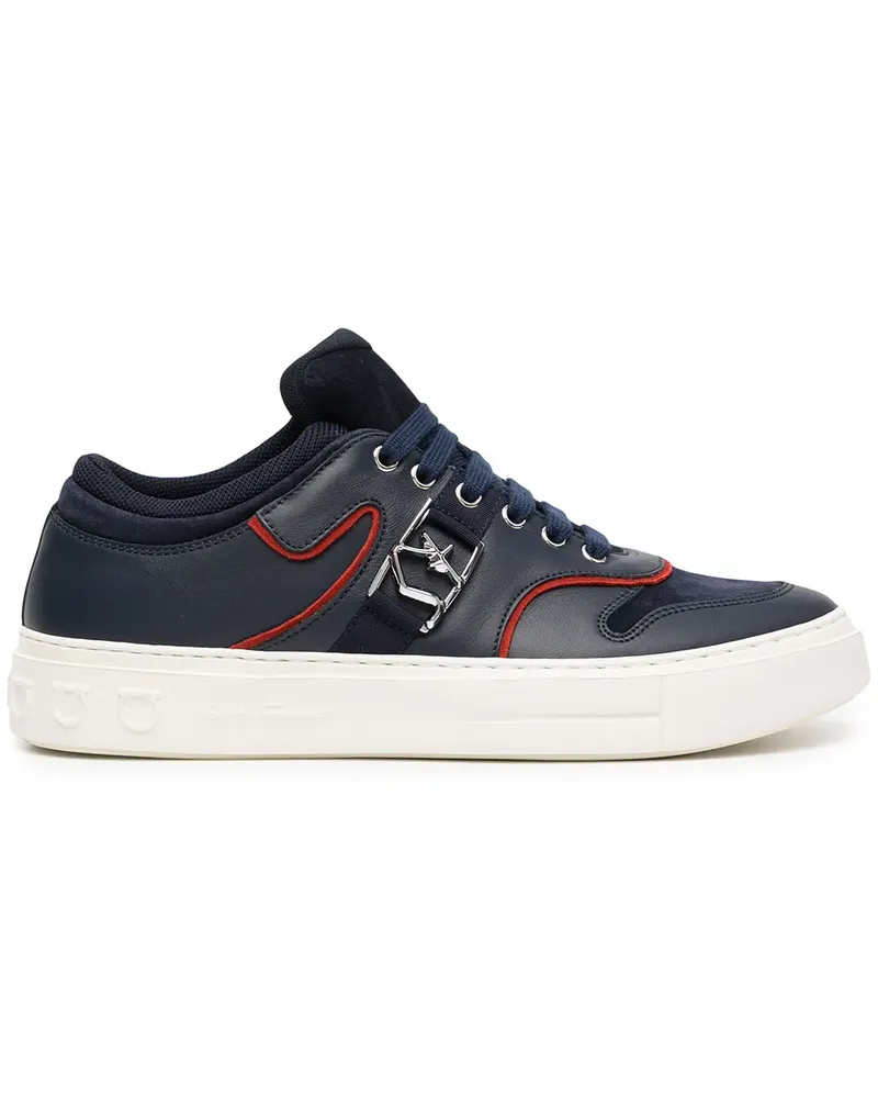 Ferragamo Borg Sneakers mit Logo - Blau Blau
