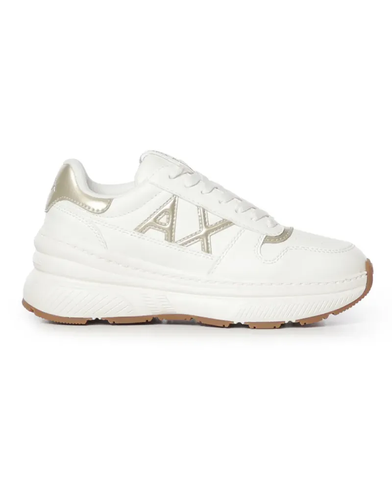 Armani Exchange logo-patch chunky-sole sneakers - Weiß Weiß