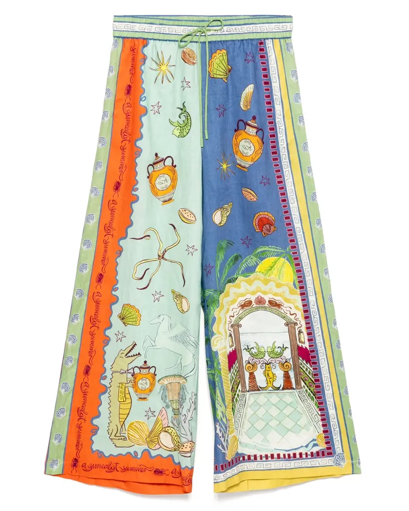 ALEMAIS Surrealist Summer Hose - Blau Blau