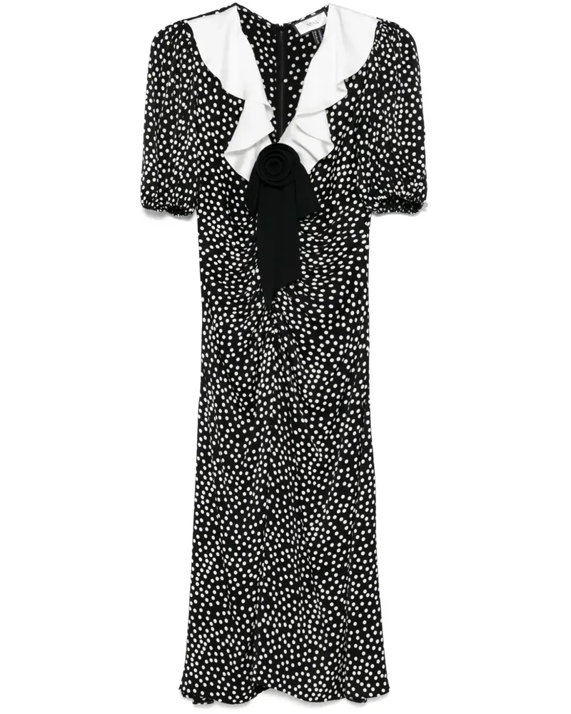 NISSA Gepunktetes Kleid - Schwarz Schwarz