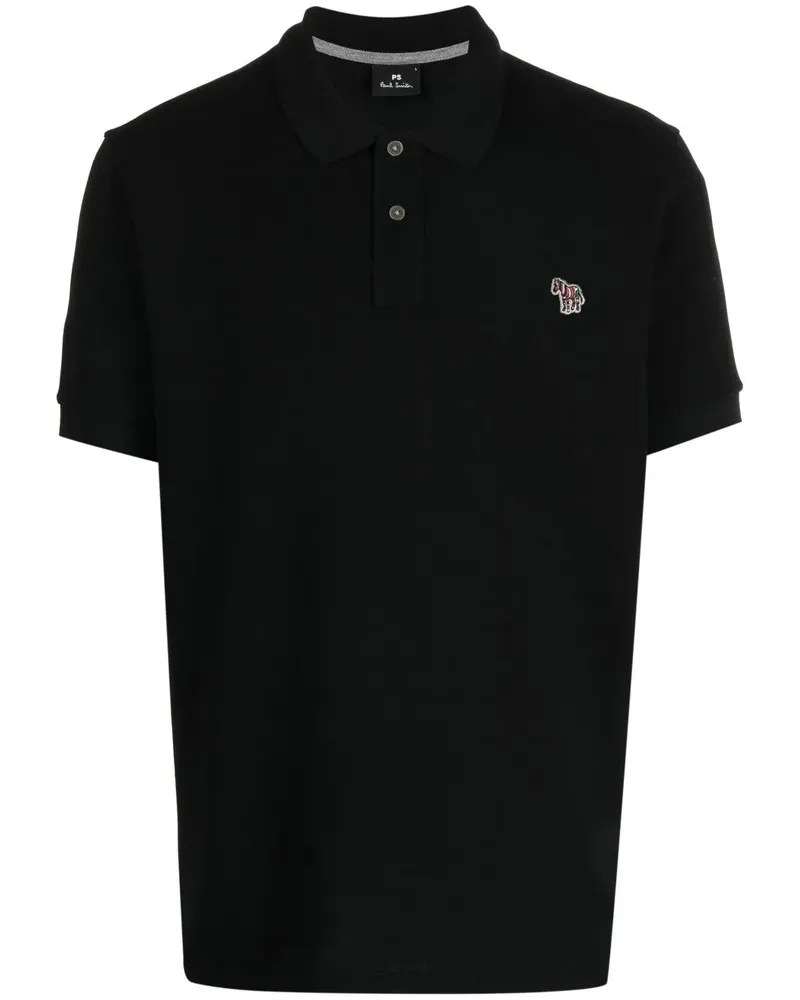 Paul Smith Poloshirt mit Zebra-Motiv - Schwarz Schwarz