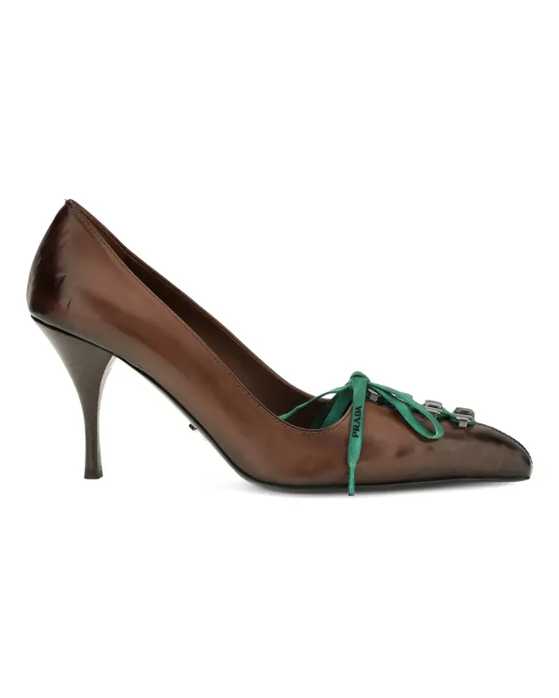 Prada Pumps aus Leder - Braun Braun