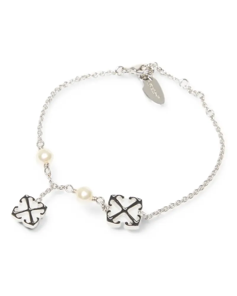 OFF-WHITE Arrows faux-pearl bracelet - Silber Silber