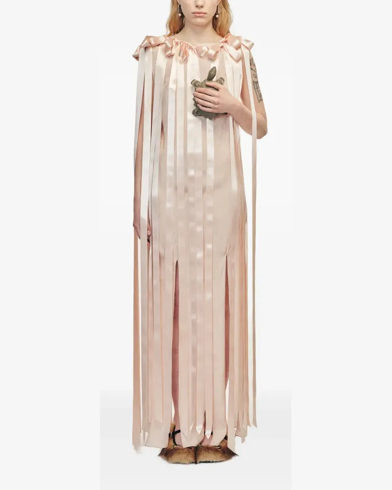 Simone Rocha Maxikleid mit Schleife - Nude Nude