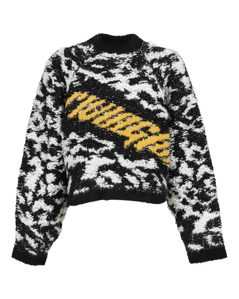 RRR123 Pullover mit Logo-Stickerei - Schwarz Schwarz