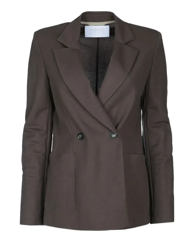 Harris Wharf London front-pocket double-breasted blazer - Braun Braun