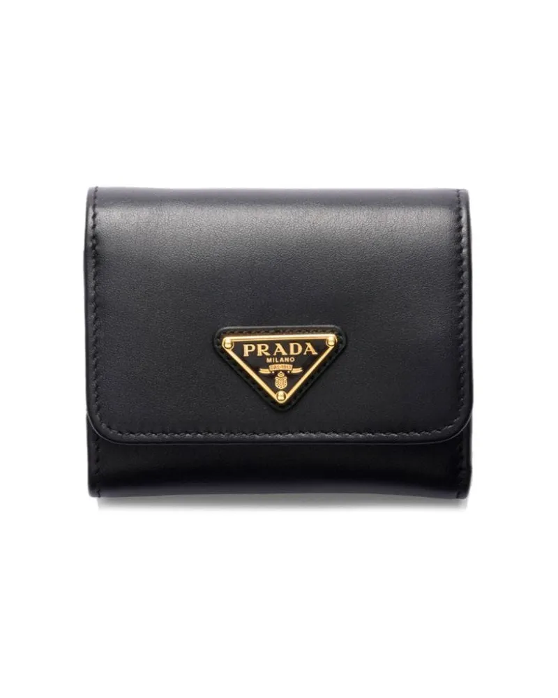 Prada Saffiano Portemonnaie - Schwarz Schwarz