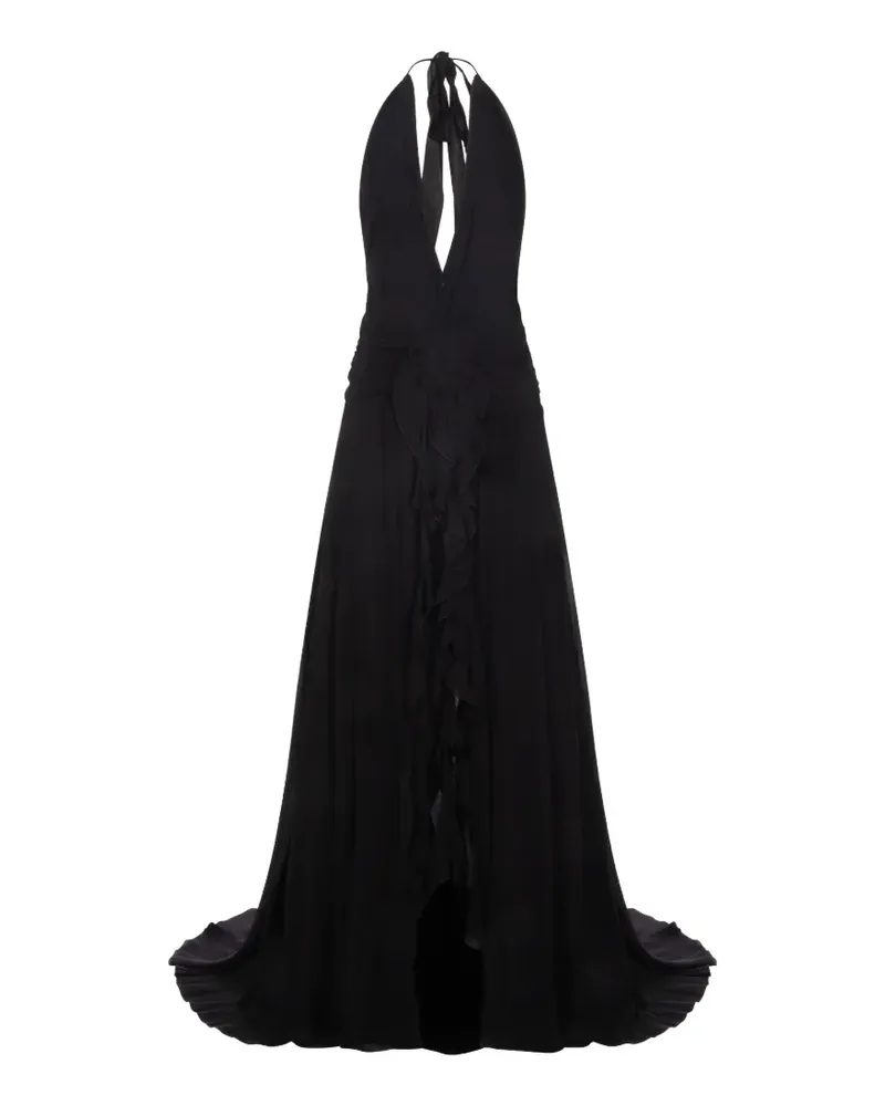 Blumarine ruffled maxi dress - Schwarz Schwarz