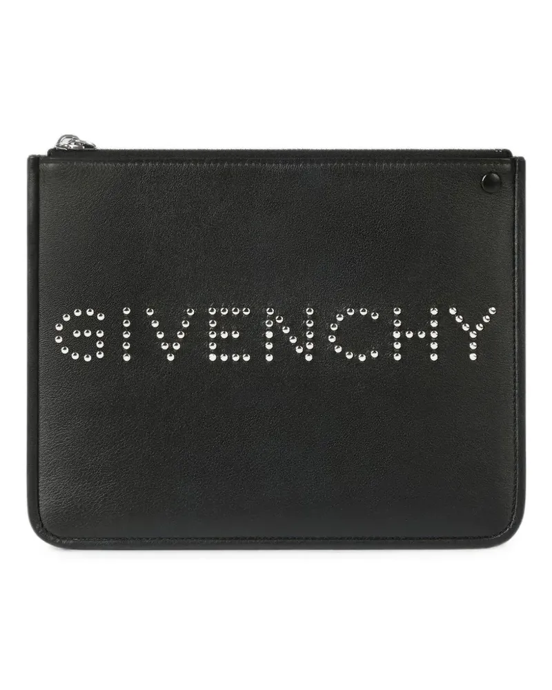 Givenchy Cargo Clutch aus Leder mit Nieten - Schwarz Schwarz