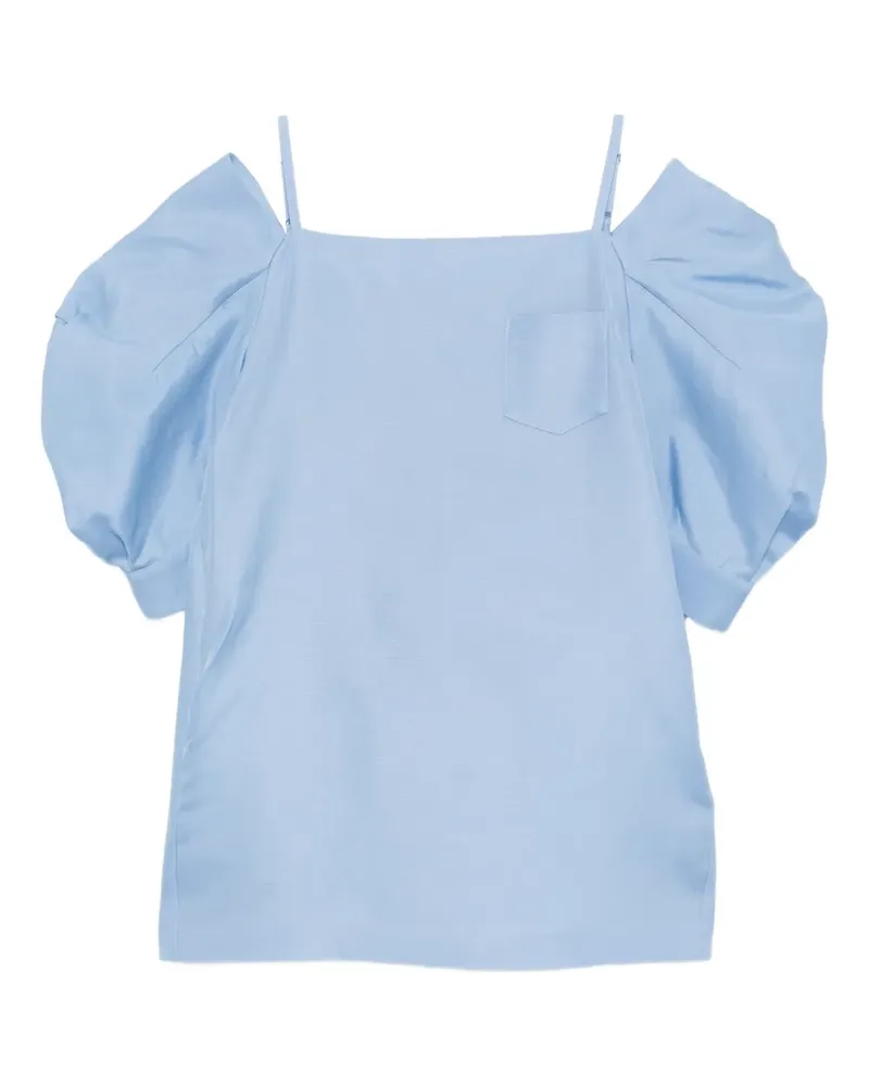 Sacai Doppelreihiges Kleid mit Puffärmeln - Blau Blau