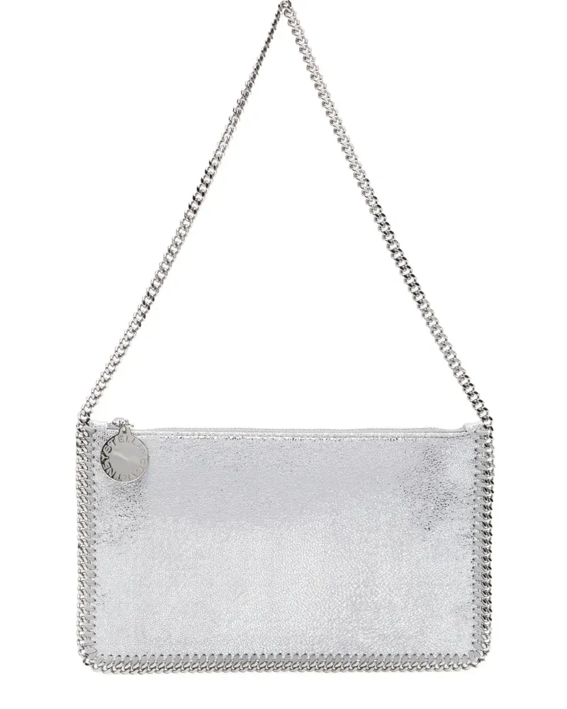 Stella McCartney chain-trim clutch bag - Grau Grau