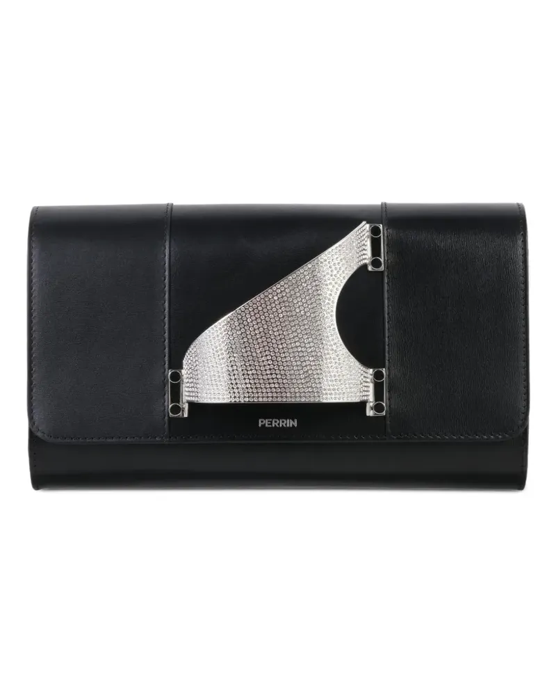 PERRIN PARIS L'Eiffel Strass Clutch mit Handschuh - Schwarz Schwarz