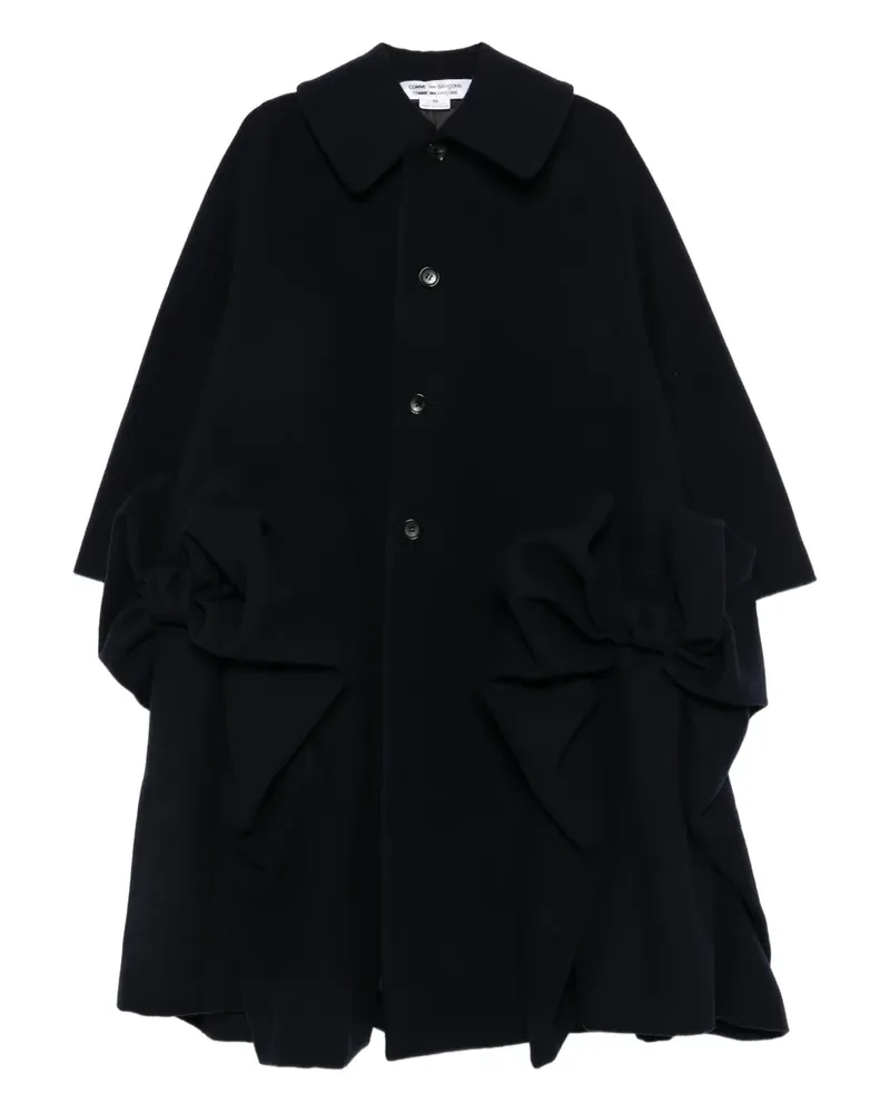 Comme des Garçons Mantel mit Schleife - Blau Blau